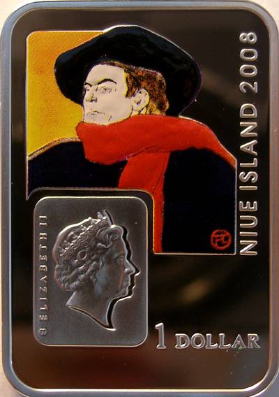 1 dolar, Malarze Świata - Henri de Toulouse Lautrec (1864-1901), 2008