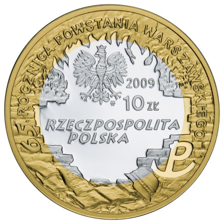 10 zł, 65. rocznica Powstania Warszawskiego - poeci warszawscy - K. K. Baczyński,  2009