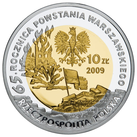 10 zł, 65. rocznica Powstania Warszawskiego - poeci warszawscy  - T. Gajcy, 2009