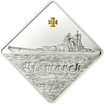 10 dolarów, Słynne okręty II  Wojny Światowej - Pancernik Bismarck (2 oz), 2009