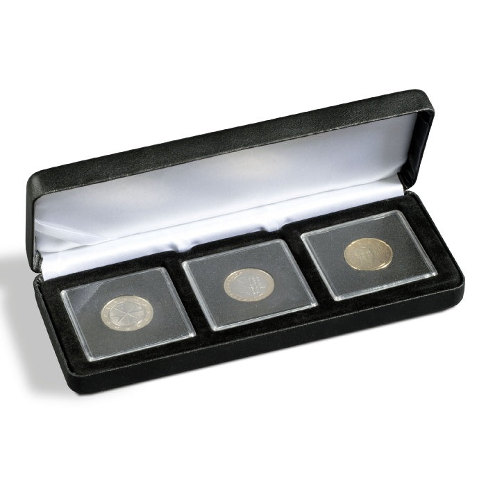 Metalowe etui na monety NOBILE 3x QUADRUM