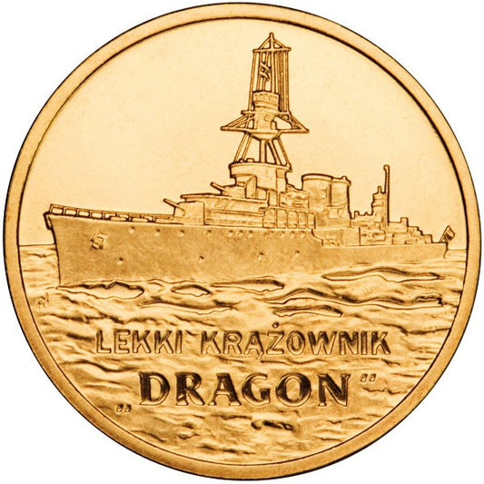 2 zł, Polskie okręty - Lekki krążownik Dragon, 2012